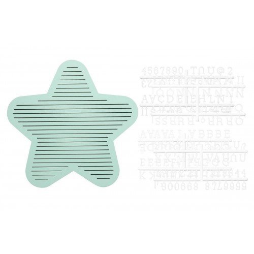 PEARHEAD Tabla decorativa steluta cu litere pentru personalizare