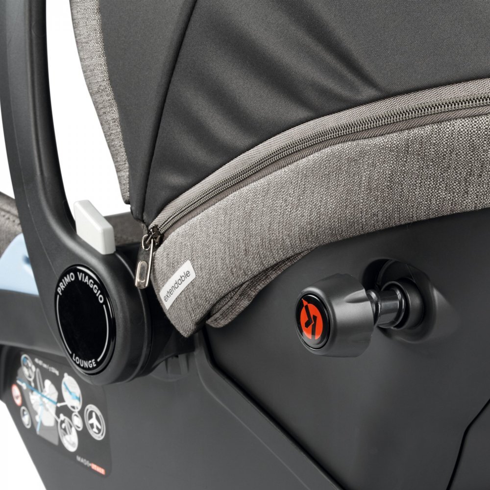 PEG-PEREGO Carucior 3 in 1 Peg Perego Veloce Lounge 0 - 22 kg City Grey gri alb i-Size