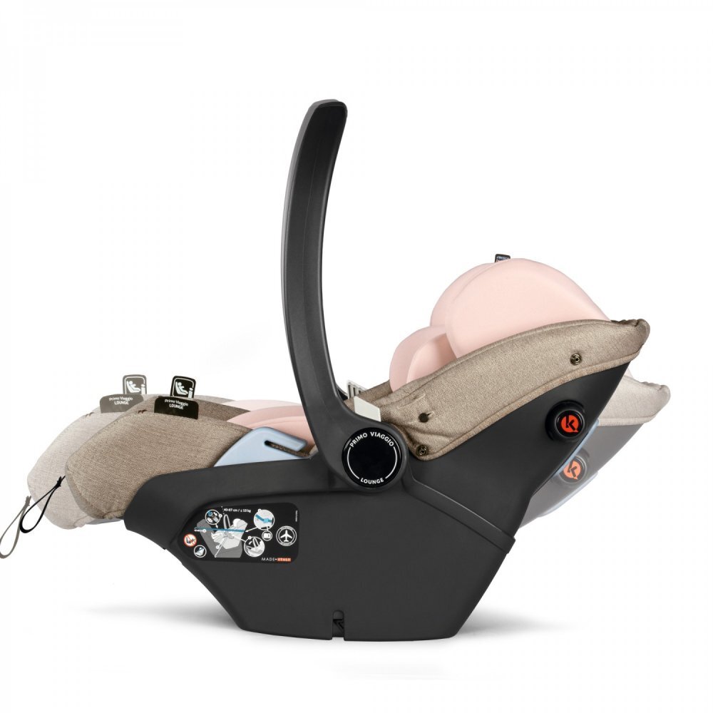 PEG-PEREGO Carucior 3 in 1 Peg Perego Veloce Lounge 0 - 22 kg Mon Amour bej roz i-Size