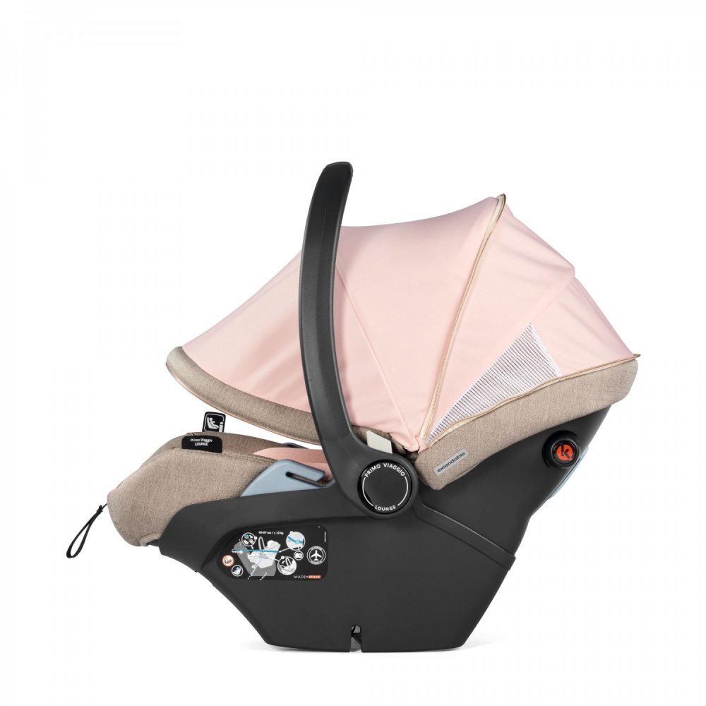 PEG-PEREGO Carucior 3 in 1 Peg Perego Veloce Lounge 0 - 22 kg Mon Amour bej roz i-Size
