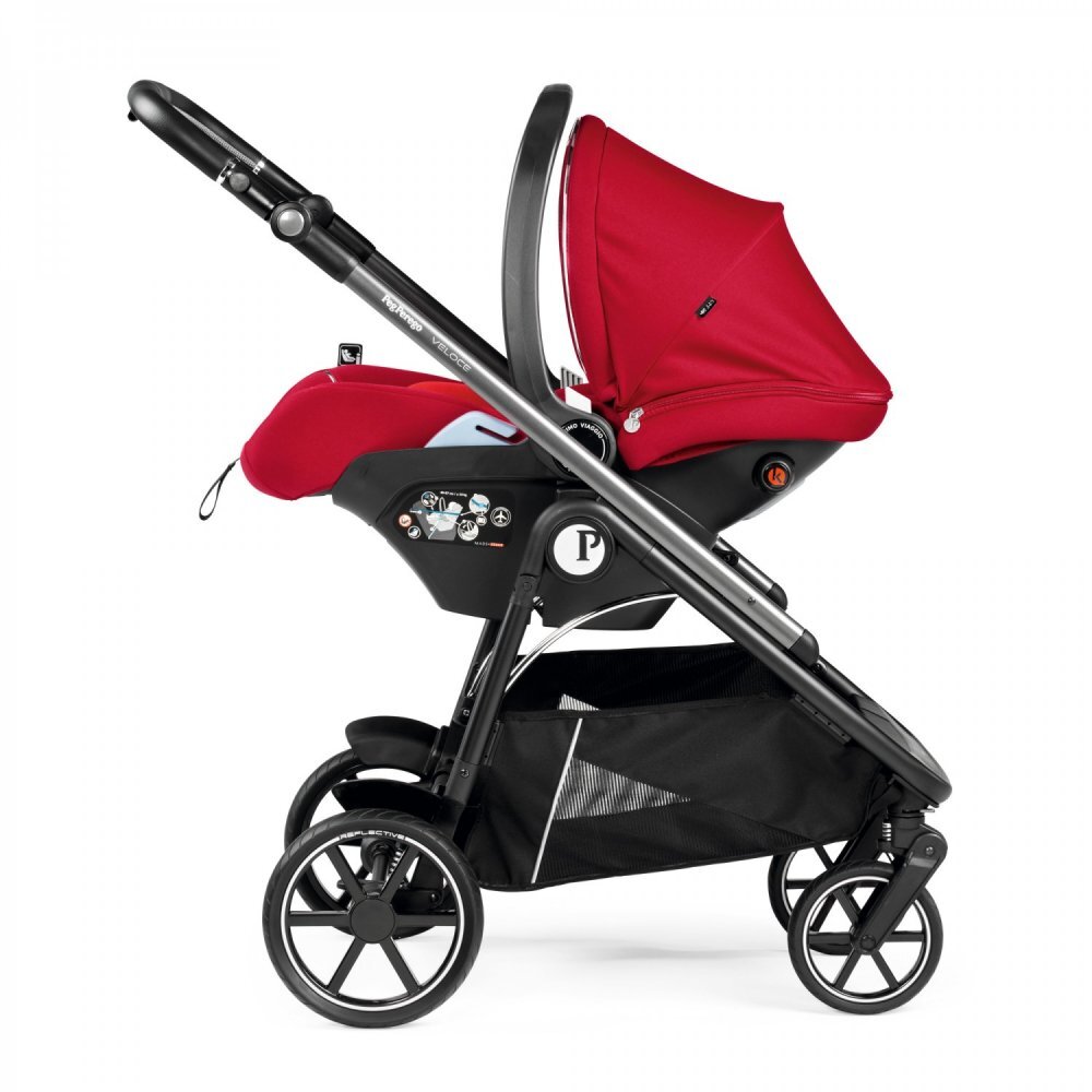 PEG-PEREGO Carucior 3 in 1 Peg Perego Veloce Lounge 0 - 22 kg Red Shine rosu i-Size