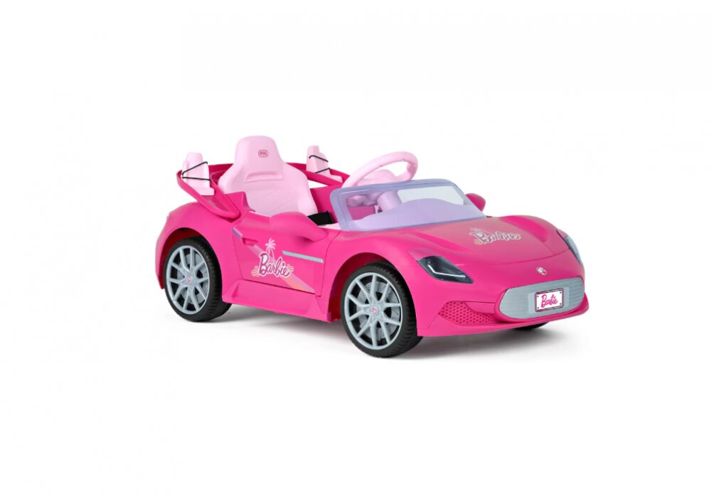PEG-PEREGO Masinuta electrica pentru copii Peg Perego Barbie cu telecomanda lumini Led radio cu muzica viteza 3 kmh 2 motoare de 30W