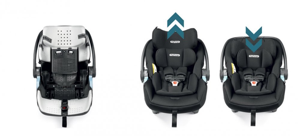 PEG-PEREGO Scaun auto Peg Perego i-Size Primoviaggio Lounge 500 NegruGri 40-87 cm 0-13 kg testat ADAC