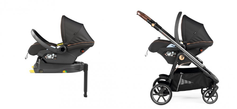 PEG-PEREGO Scaun auto Peg Perego i-Size Primoviaggio Lounge 500 NegruGri 40-87 cm 0-13 kg testat ADAC