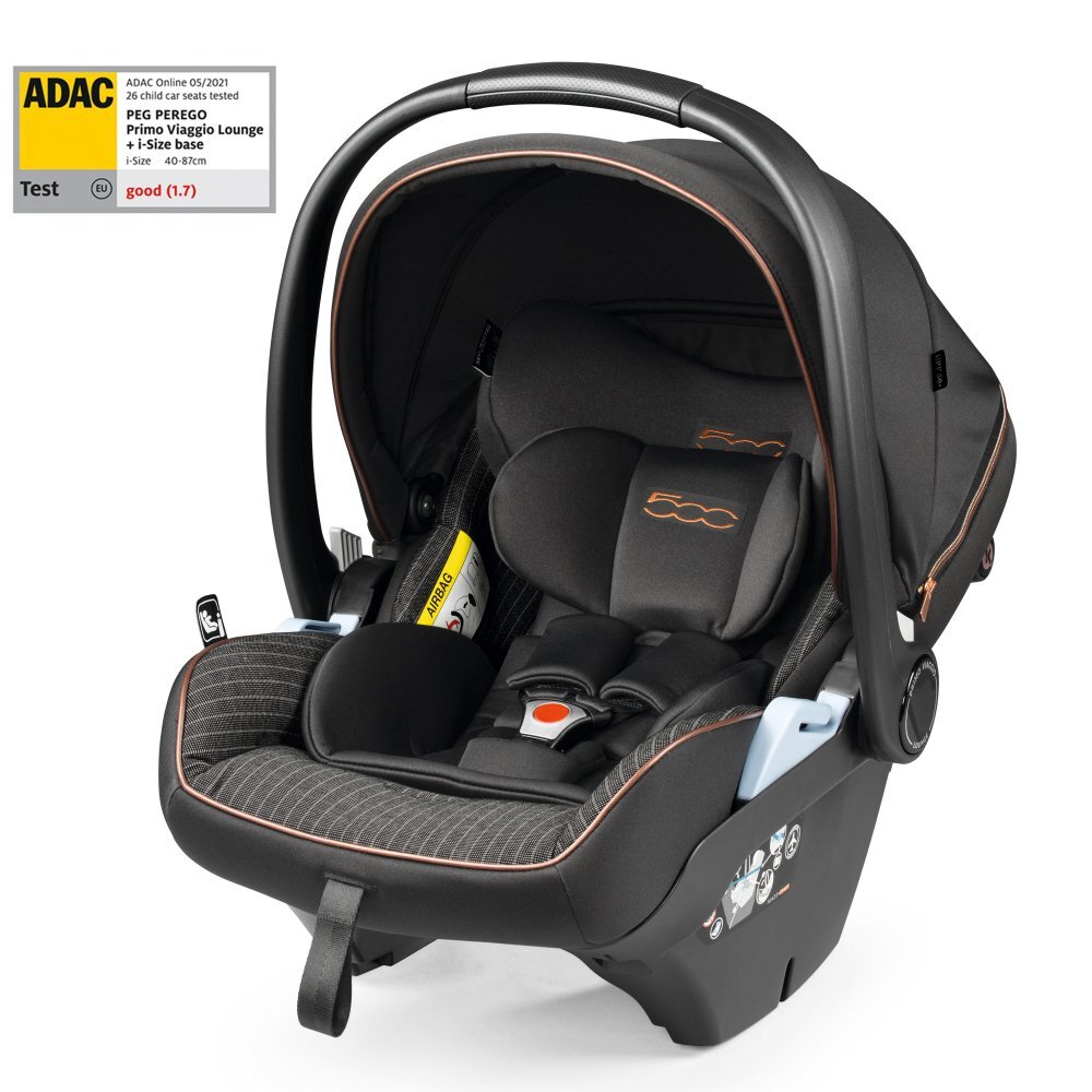 PEG-PEREGO Scaun auto Peg Perego i-Size Primoviaggio Lounge 500 NegruGri 40-87 cm 0-13 kg testat ADAC