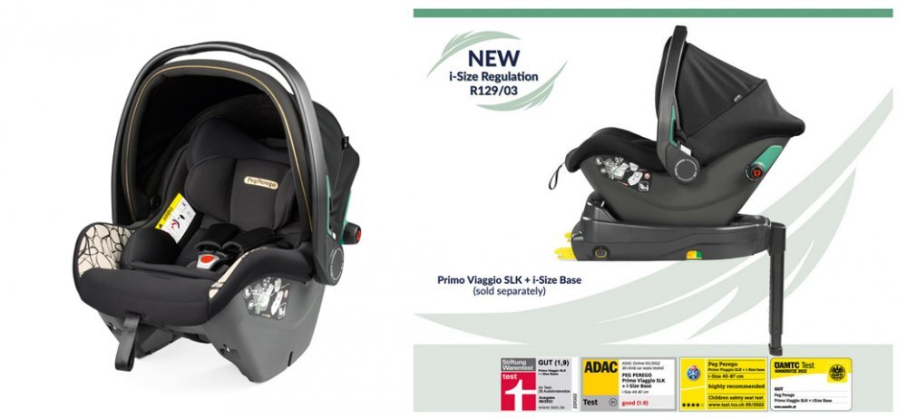 PEG-PEREGO Scaun auto Peg Perego i-size Primoviaggio SLK 0-13 kg Graphic Gold AlbNegru