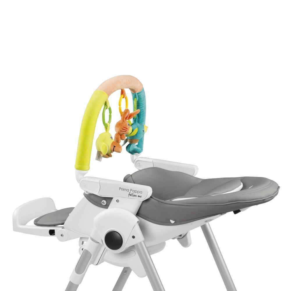 PEG-PEREGO Scaun de masa 2 in 1 Peg Perego Prima Pappa Zero Follow Me Plus 0-15 kg Gri Ice