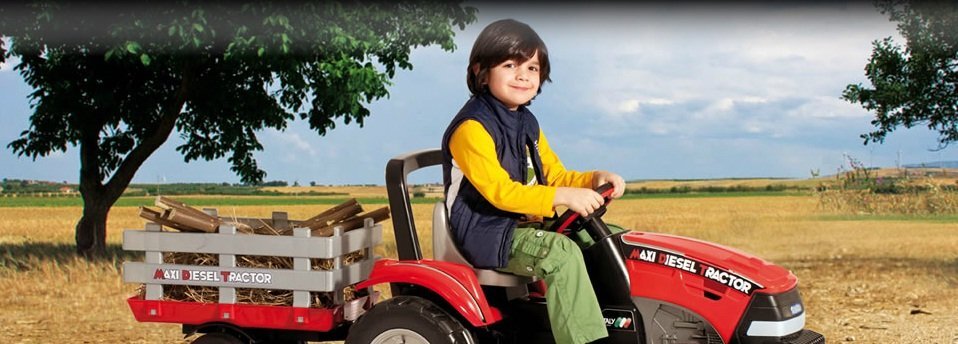 PEG-PEREGO Tractor Maxi Diesel cu remorca Peg Perego