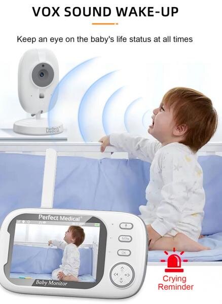 PERFECT MEDICAL Baby monitor si camera audio-video wireless pentru supraveghere bebe