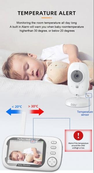 PERFECT MEDICAL Baby monitor si camera audio-video wireless pentru supraveghere bebe