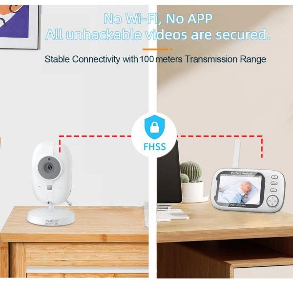 PERFECT MEDICAL Baby monitor si camera audio-video wireless pentru supraveghere bebe