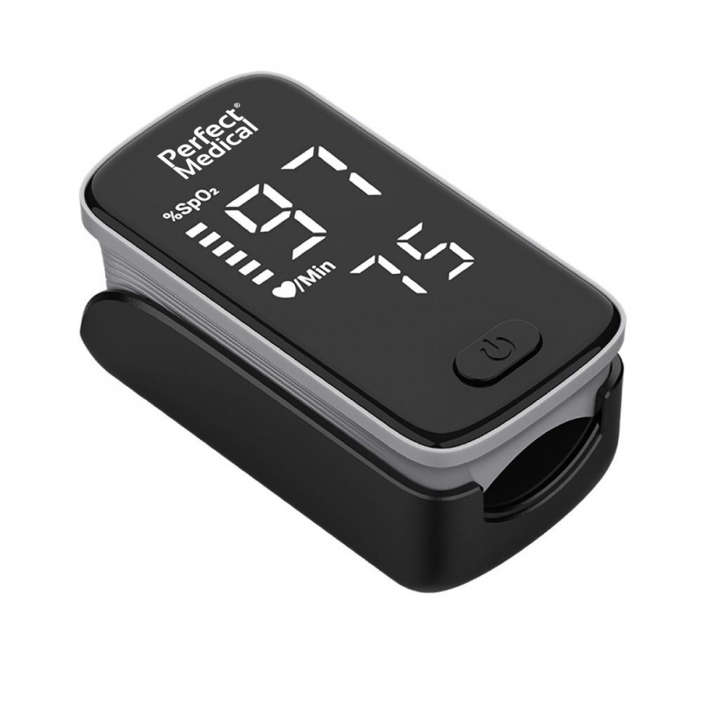 PERFECT MEDICAL Pulsoximetru de deget monitorizare Sp O2 si puls negru