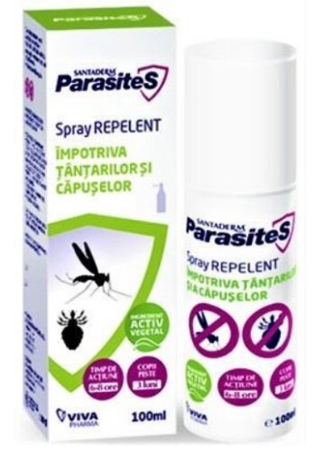 PERFECT MEDICAL Spray repelent impotriva tantarilor si a capuselor Parasites Santaderm 100ml Viva Pharma