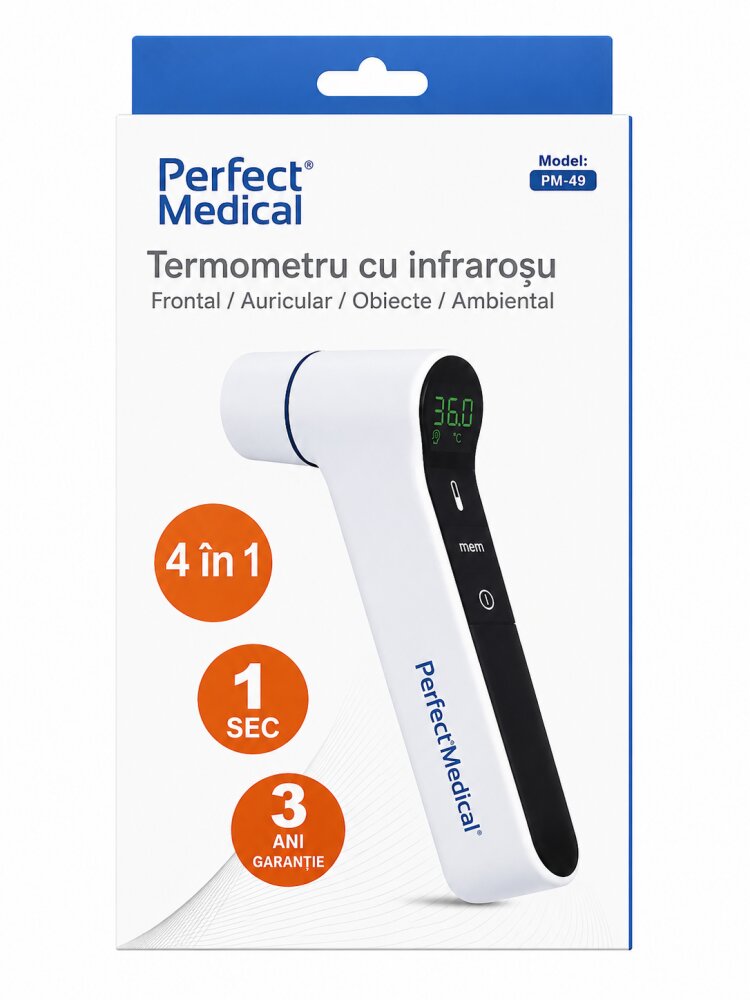 PERFECT MEDICAL Termometru 4 in 1 pentru copii cu infrarosu si fara contact