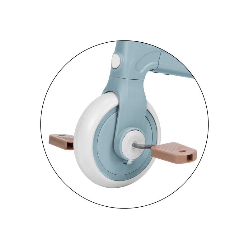 Petite&Mars Bicicletatricicleta pentru copii PetiteMars Bingo Albastru 3 in 1 multifunctionala cu pedale detasabile ghidon directionabil sa reglabila pe inaltime 2.3 kg greutate admisa 25 kg 12-36 luni