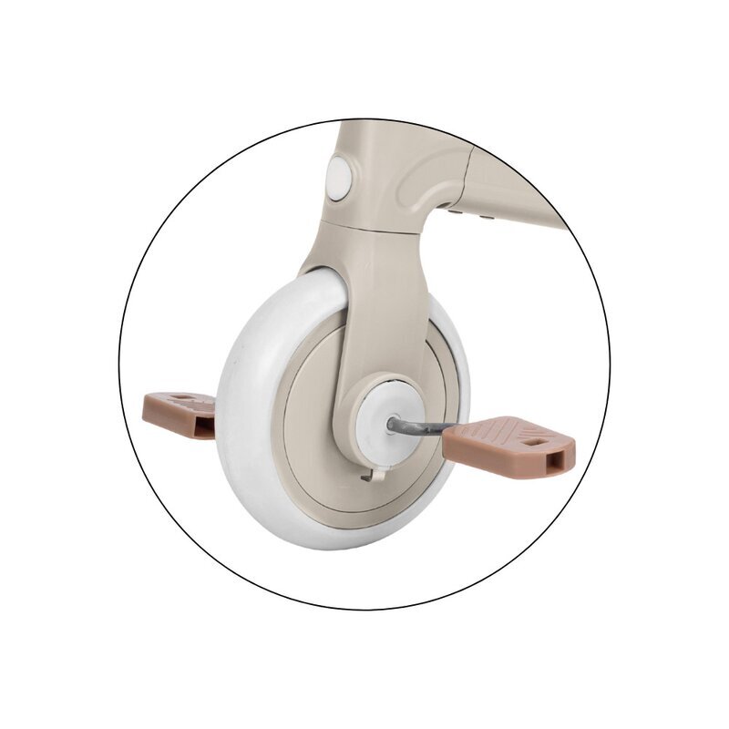 Petite&Mars Bicicletatricicleta pentru copii PetiteMars Bingo Bej 3 in 1 multifunctionala cu pedale detasabile ghidon directionabil sa reglabila pe inaltime 2.3 kg greutate admisa 25 kg 12-36 luni