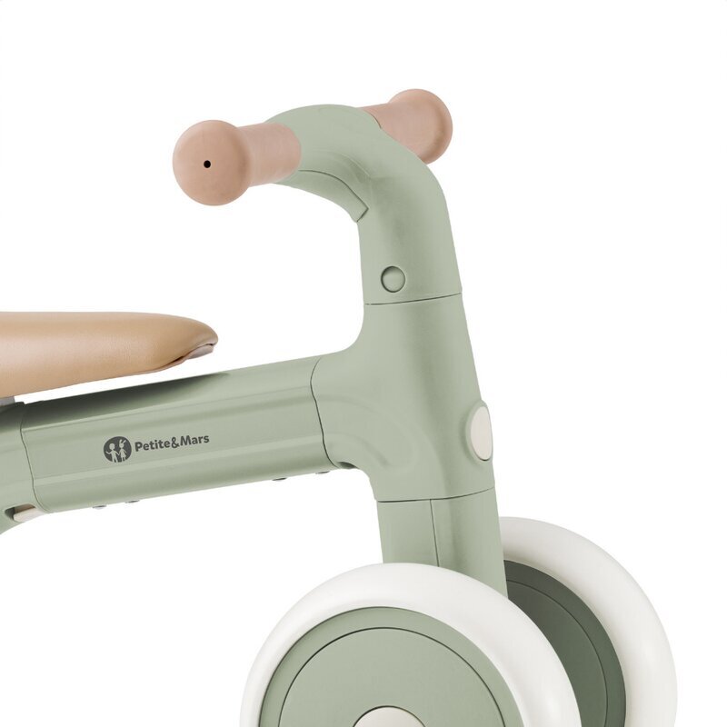 Petite&Mars Bicicletatricicleta pentru copii PetiteMars Bingo Verde 3 in 1 multifunctionala cu pedale detasabile ghidon directionabil sa reglabila pe inaltime 2.3 kg greutate admisa 25 kg 12-36 luni