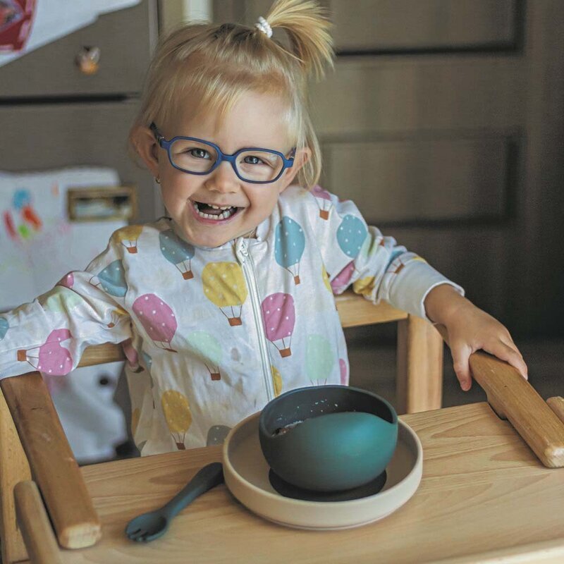 Petite&Mars Bol din silicon PetiteMars fara BPA cu ventuza TakeMatch 6 luni+ verde inchis