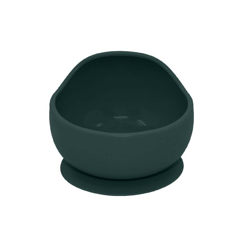 Petite&Mars Bol din silicon PetiteMars fara BPA cu ventuza TakeMatch 6 luni+ verde inchis