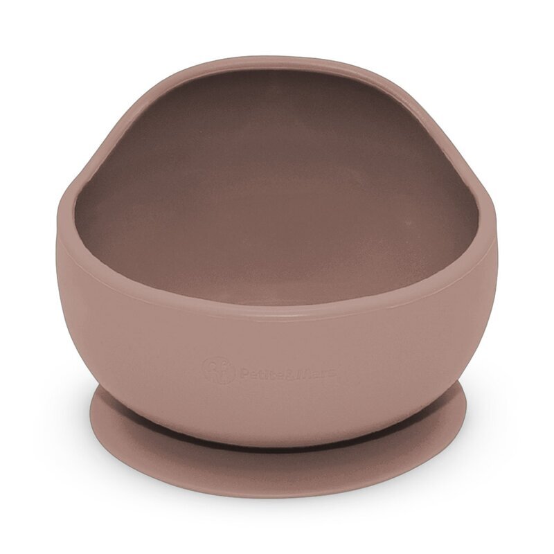 Petite&Mars Bol din silocon PetiteMars Velvet Latte Maro TakeMatch cu ventuza fara BPA 6 luni+ 360 ml