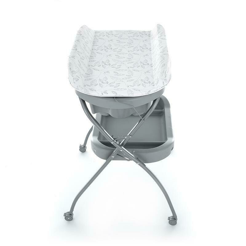 Petite&Mars Cadita 3 in 1 PetiteMars Spa cu masuta de infasat si spatiu de depozitare Gri