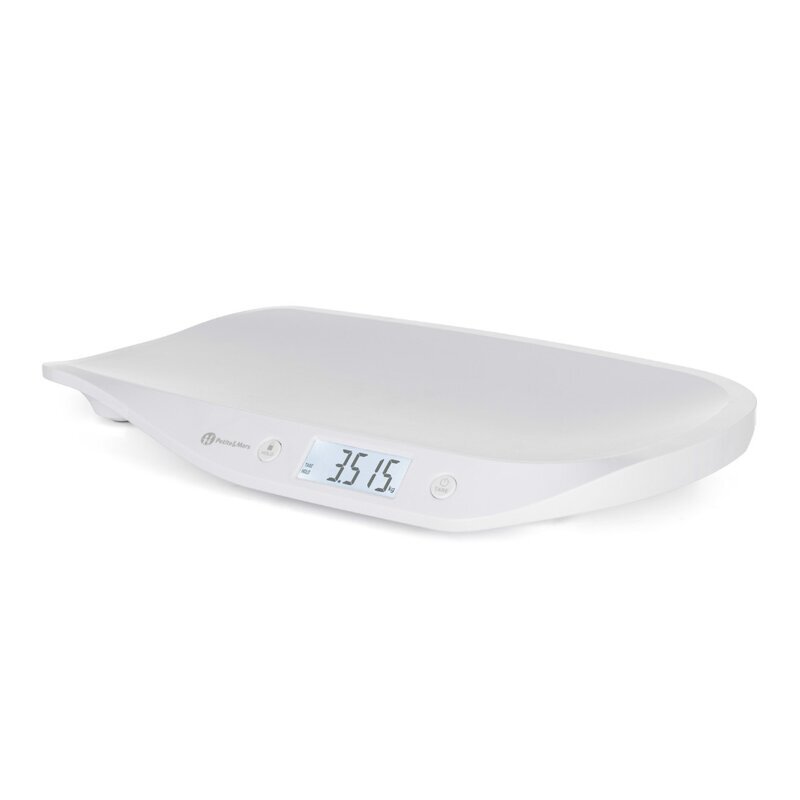 Petite&Mars Cantar electronic pentru bebelusi Petite Mars forma ergonomica Alb