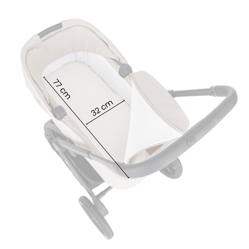 Petite&Mars Carucior 2 in 1 pentru copii PetiteMars Scout Crem Cappuccino cu landou pliabil reversibil spatar si suport de picioare reglabile maner ajustabil accesorii pana la 22 kg 0 luni+