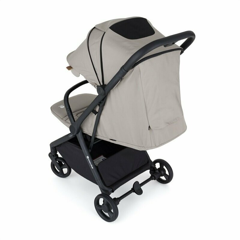 Petite&Mars Carucior pentru copii PetiteMars Flip gri cu pliere compacta spatar reglabil suport picioare reglabil si copertina extensibila cu protectie UPF 50+ greutate admisa 22 kg