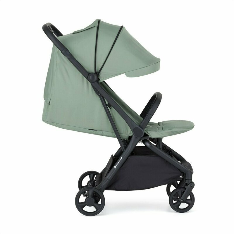 Petite&Mars Carucior pentru copii PetiteMars Flip verde cu pliere compacta spatar reglabil suport picioare reglabil si copertina extensibila cu protectie UPF 50+ greutate admisa 22 kg