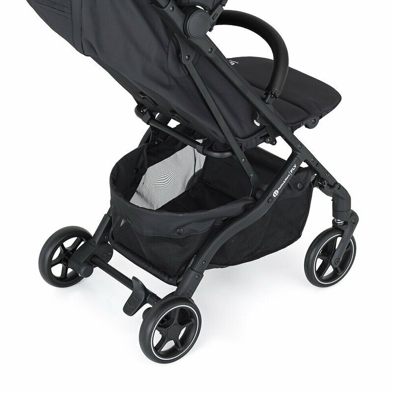 Petite&Mars Carucior pentru copii PetiteMars Fly Negru cu pliere compacta spatar reglabil pana la pozitie de somn suport picioare reglabil copertina extensibila cu protectie UPF40+ suport pahar inclus pana la 22 kg 0 luni+