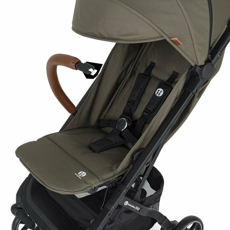 Petite&Mars Carucior pentru copii PetiteMars Fly Verde cu pliere compacta spatar reglabil pana la pozitie de somn suport picioare reglabil copertina extensibila cu protectie UPF40+ suport pahar inclus pana la 22 kg 0 luni+