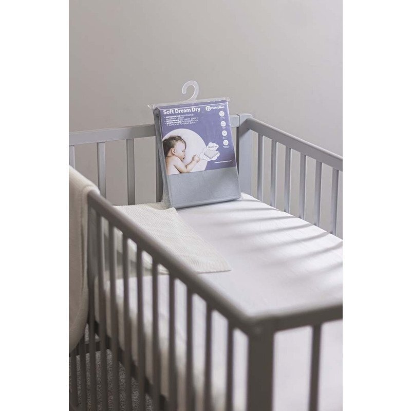 Petite&Mars Cearceaf cu elastic Soft Dream din jersey 120x60 cm alb