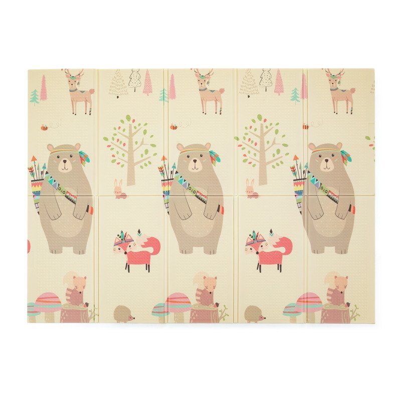 Petite&Mars Covoras de joaca PetiteMars reversibil 197 x 147 x 1 cm animale multicolor