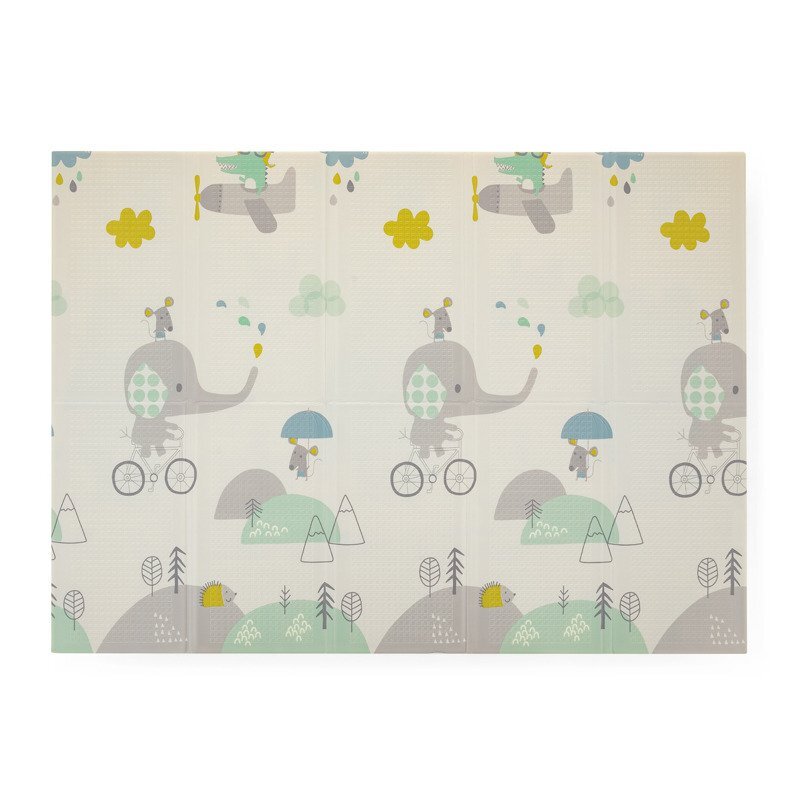 Petite&Mars Covoras de joaca PetiteMars reversibil 197 x 147 x 1 cm animale multicolor