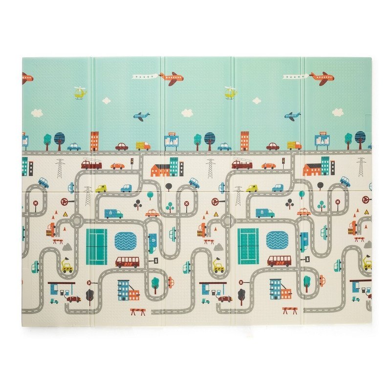 Petite&Mars Covoras de joaca PetiteMars reversibil 197 x 147 x 1 cm oras multicolor
