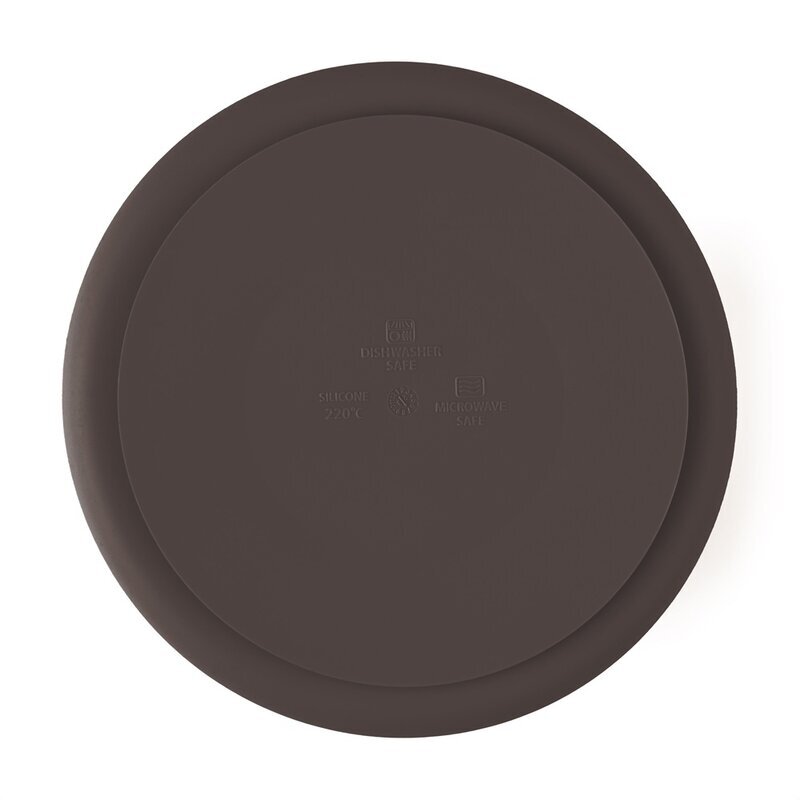 Petite&Mars Farfurie compartimentata din silicon PetiteMars Bitter Cocoa Maro TakeMatch cu ventuza si 3 compartimente fara BPA 500 ml 6 luni+