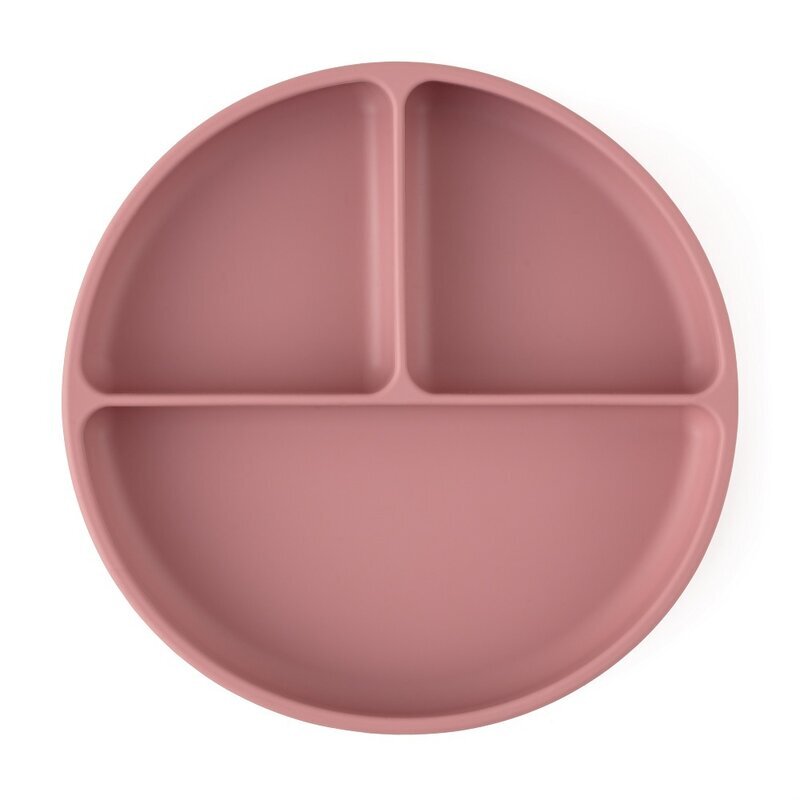 Petite&Mars Farfurie compartimentata PetiteMars cu ventuza si 3 compartimente TakeMatch silicon roz