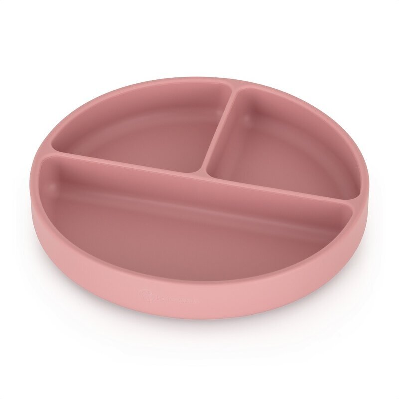 Petite&Mars Farfurie compartimentata PetiteMars cu ventuza si 3 compartimente TakeMatch silicon roz