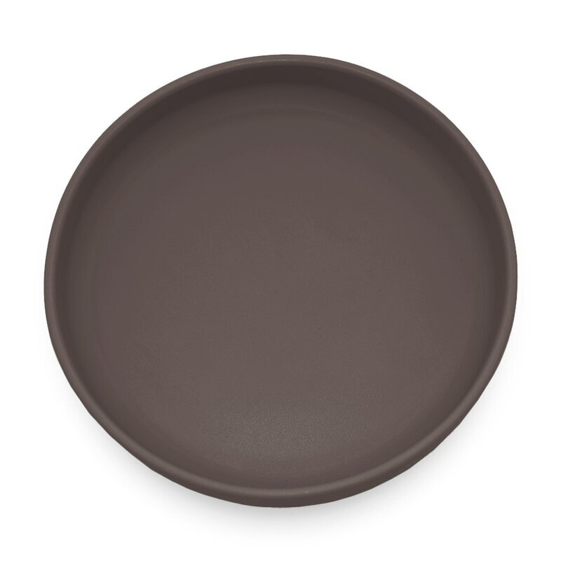Petite&Mars Farfurie din silicon PetiteMars Bitter Cocoa Maro TakeMatch cu ventuza fara BPA 6 luni+ 400 ml