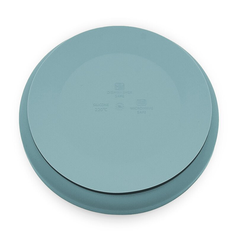 Petite&Mars Farfurie din silicon PetiteMars Frosted Sky Albastru TakeMatch cu ventuza fara BPA 6 luni+ 400 ml