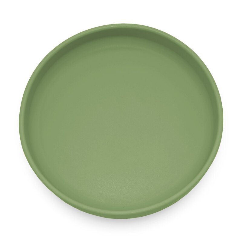 Petite&Mars Farfurie din silicon PetiteMars Sweet Pea Verde TakeMatch cu ventuza fara BPA 6 luni+ 400 ml
