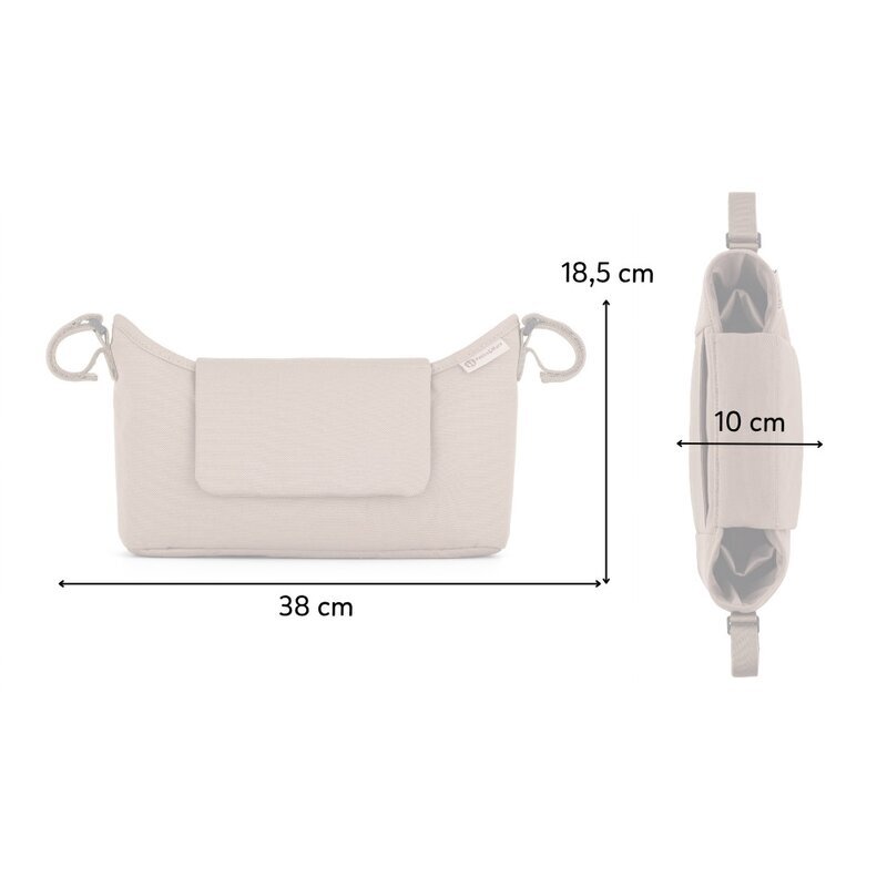 Petite&Mars Geanta impermeabila pentru mamici Petite Mars Emma bej cu inchidere magnetica 30 x 18.5 x 10 cm