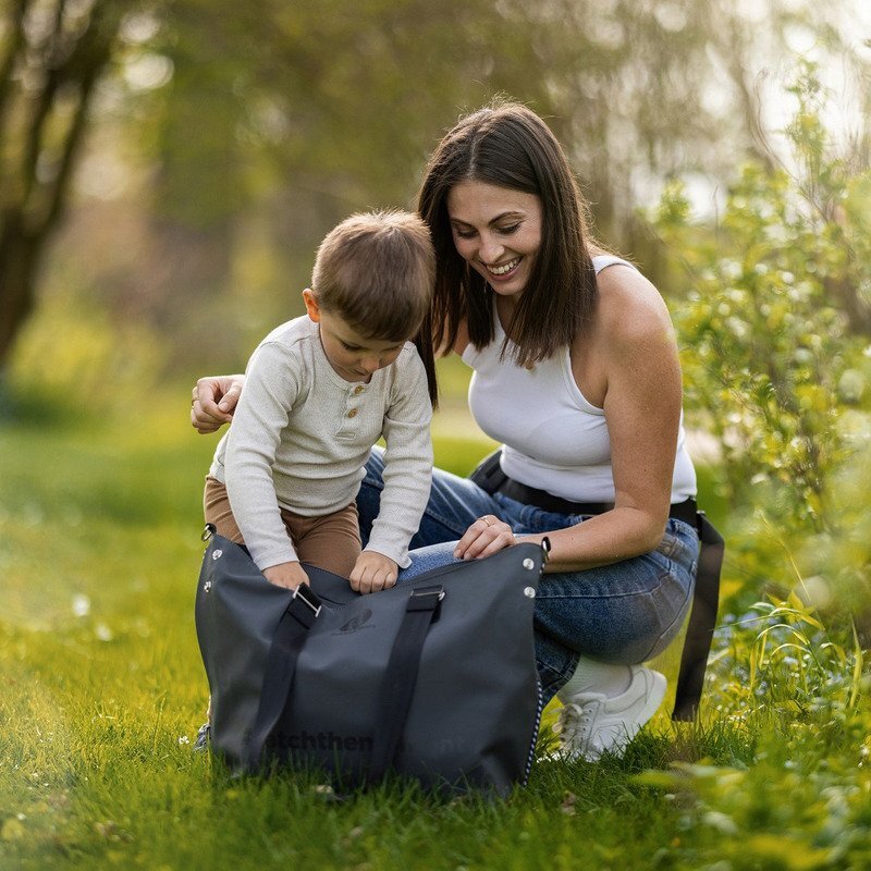 Petite&Mars Geanta pentru mamici PetiteMars Zoe gri