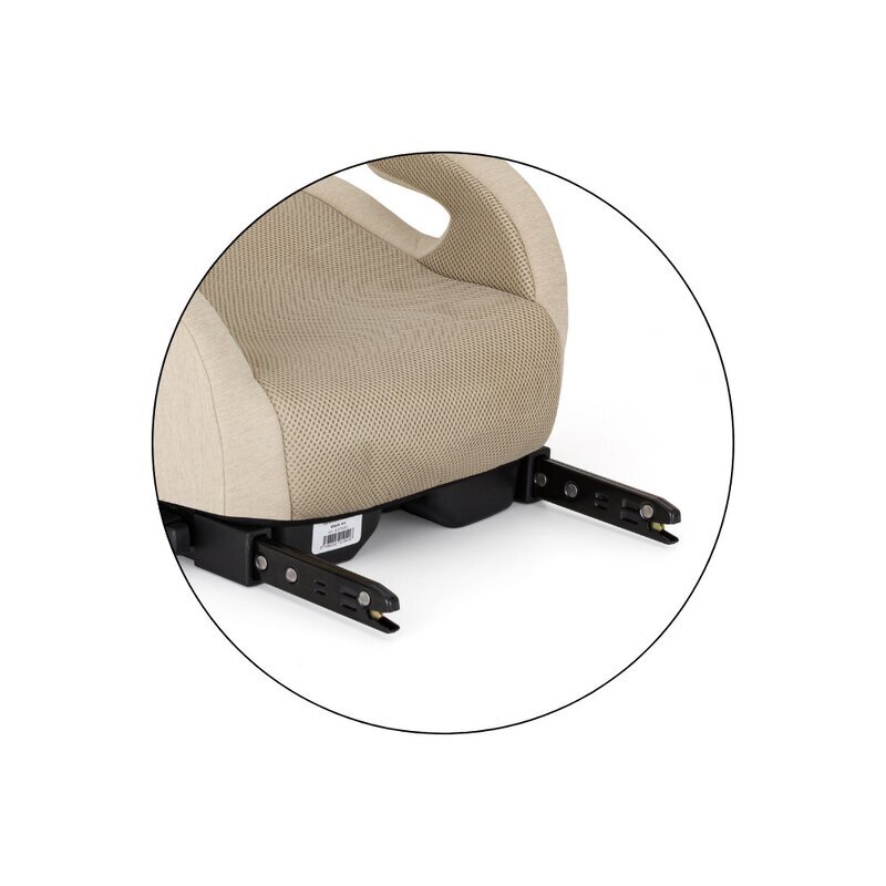 Petite&Mars Inaltator auto pentru copii PetiteMars Optimus Pro Bej i-Size cu isofix 125-150 cm 22-36 kg forma ergonomica husa detasabila