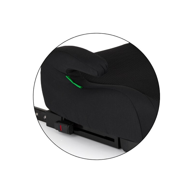 Petite&Mars Inaltator auto pentru copii PetiteMars Optimus Pro Negru i-Size cu isofix 125-150 cm 22-36 kg forma ergonomica husa detasabila