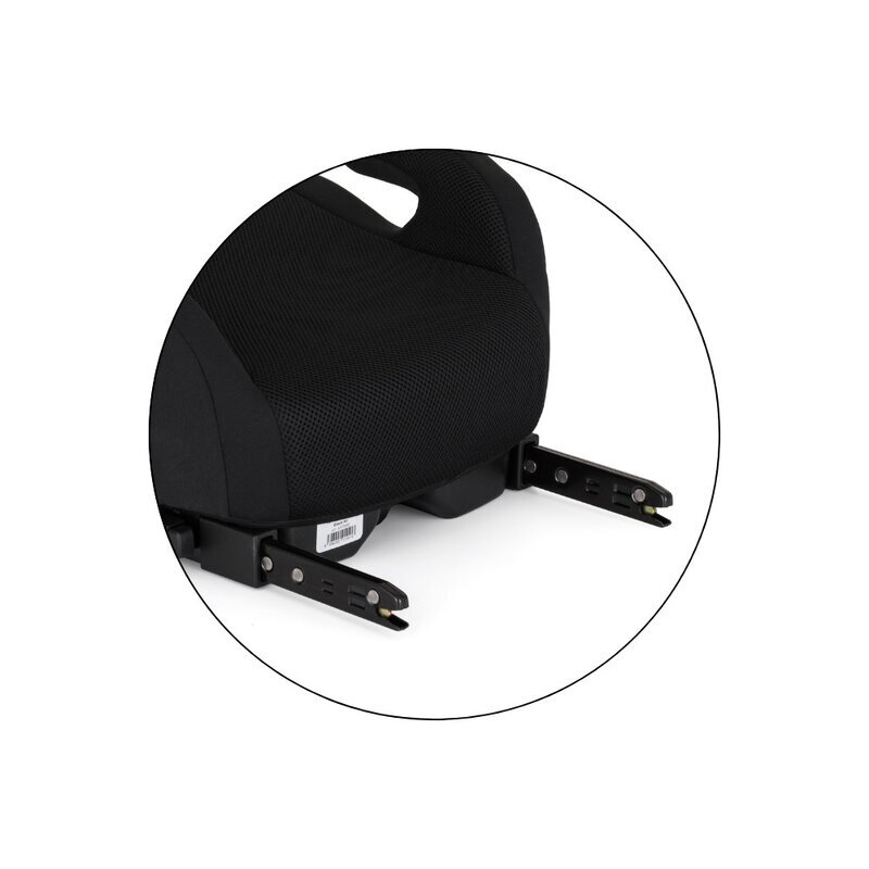 Petite&Mars Inaltator auto pentru copii PetiteMars Optimus Pro Negru i-Size cu isofix 125-150 cm 22-36 kg forma ergonomica husa detasabila