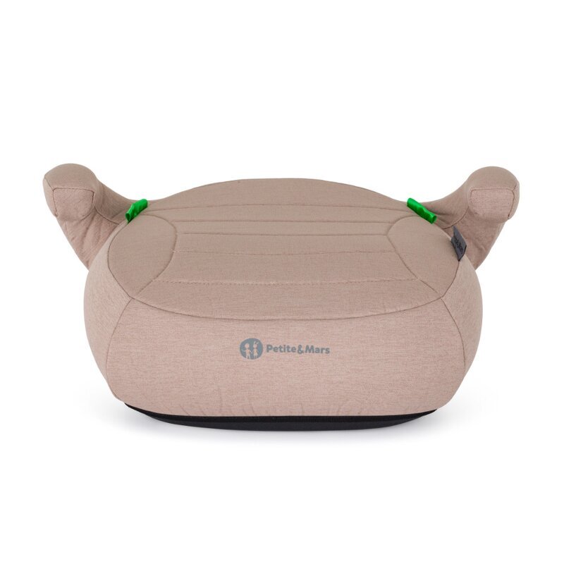 Petite&Mars Inaltator auto pentru copii PetiteMars Zuno Bej inchis i-Size 125-150 cm 22-36 kg forma ergonomica husa detasabila