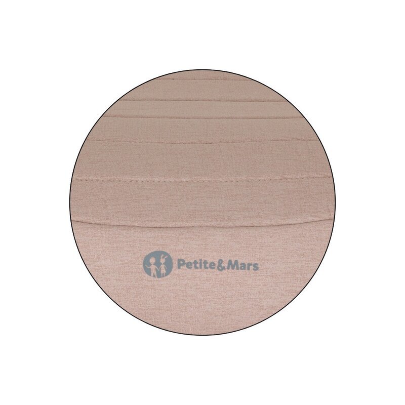 Petite&Mars Inaltator auto pentru copii PetiteMars Zuno Bej inchis i-Size 125-150 cm 22-36 kg forma ergonomica husa detasabila