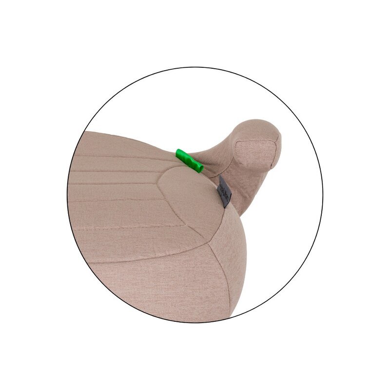 Petite&Mars Inaltator auto pentru copii PetiteMars Zuno Bej inchis i-Size 125-150 cm 22-36 kg forma ergonomica husa detasabila