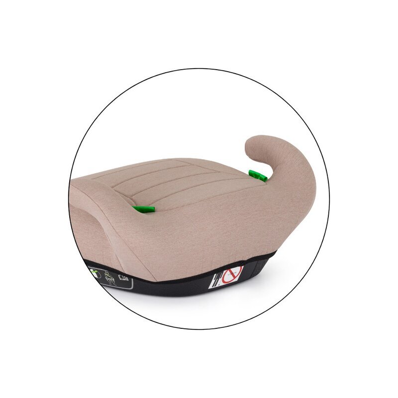 Petite&Mars Inaltator auto pentru copii PetiteMars Zuno Bej inchis i-Size 125-150 cm 22-36 kg forma ergonomica husa detasabila